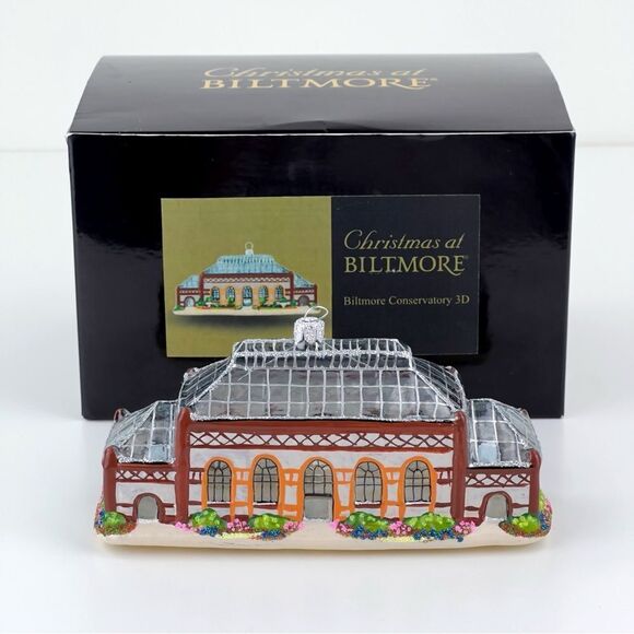 Biltmore Estate Blown Glass Christmas Tree Ornament Biltmore Conservatory 3D - Picture 1 of 8